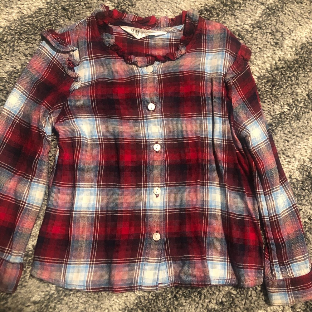 H&M toddler girl button up shirt